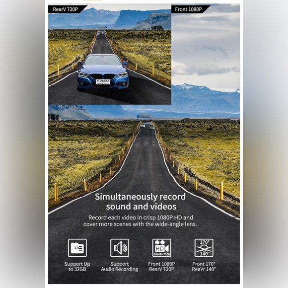 Milerong 1080P FHD Dash Camera for Cars Dash Cam Front and Rear - Picture 4 of 11